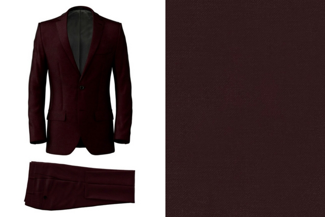 Burgundy Wool Suit