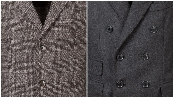 Boutonnage du manteau : simple boutonnage et double boutonnage