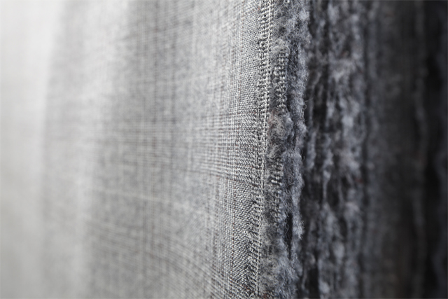 Close-up view of fibers and a fabric texture