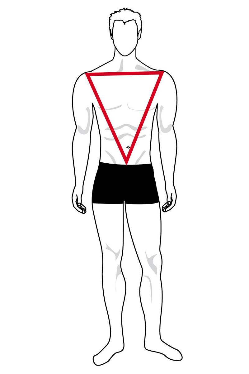 Immagine forma del corpo del triangolo invertito uomo