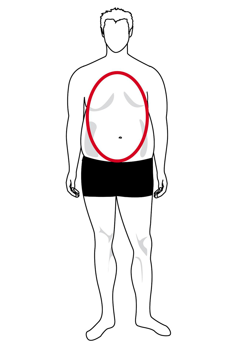 Immagine forma del corpo ovale uomo