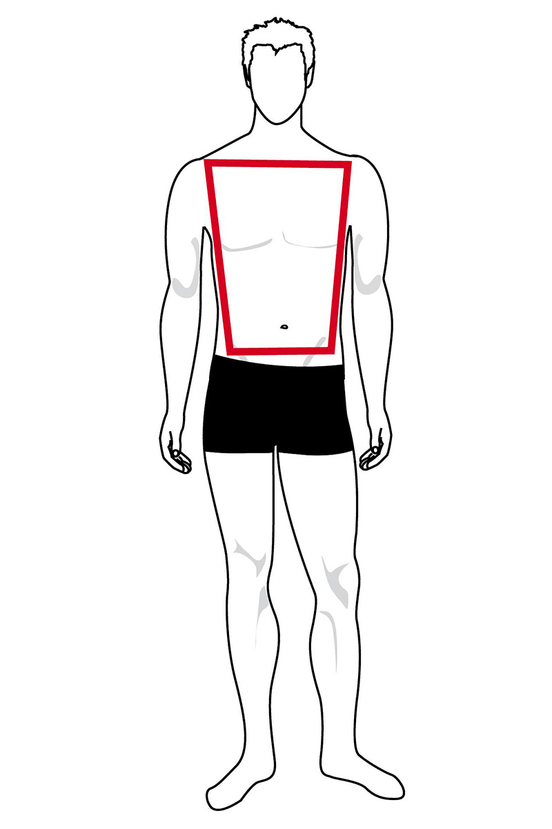 Immagine forma del corpo trapezoidale uomo