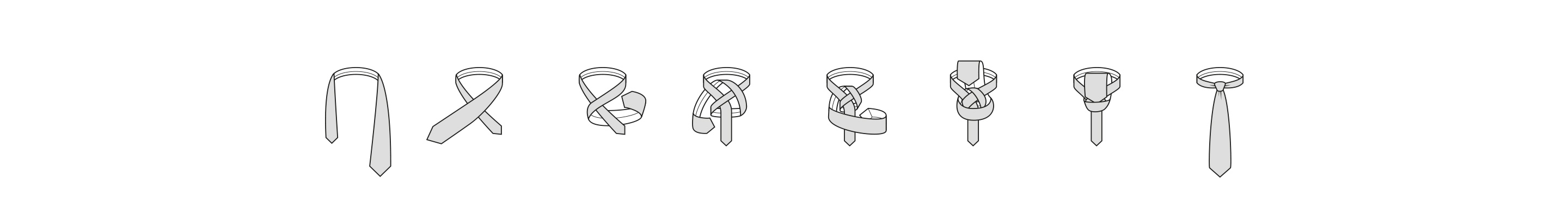 Half Windsor knot steps