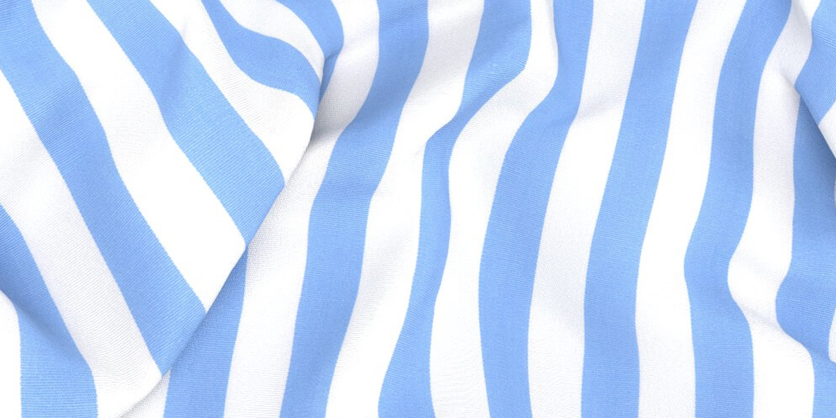 Tessuto a righe blu e bianche per camicia
