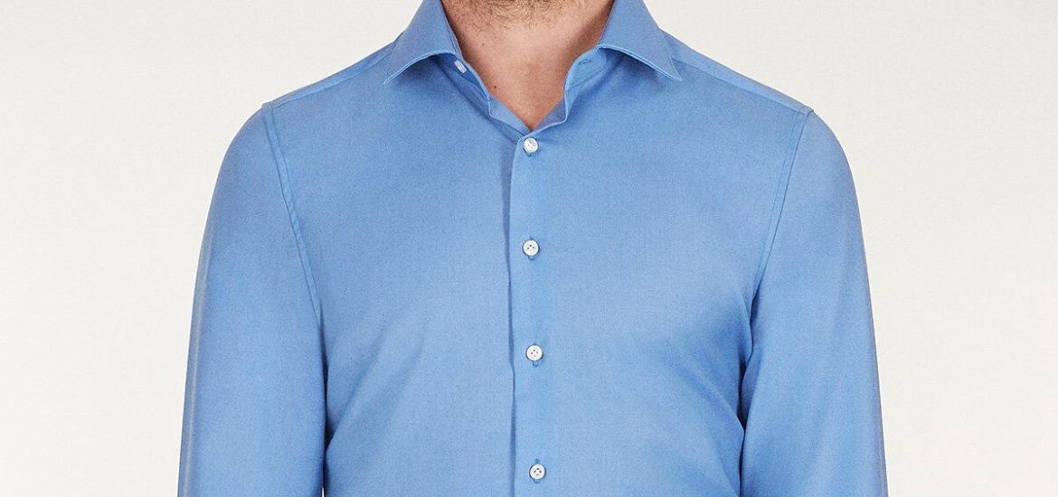 camicia no stiro azzurra