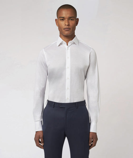 Camicia Cotone Jersey Bianco