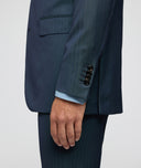 Abito Solaro in lana spigata  verde blu
