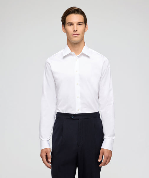 Camicia Cerimonia Bianca Twill