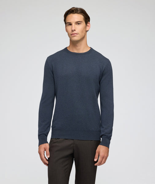 Maglione in cashmere blu petrolio