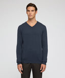 Maglione in cashmere blu petrolio