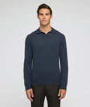 Maglione in cashmere blu petrolio