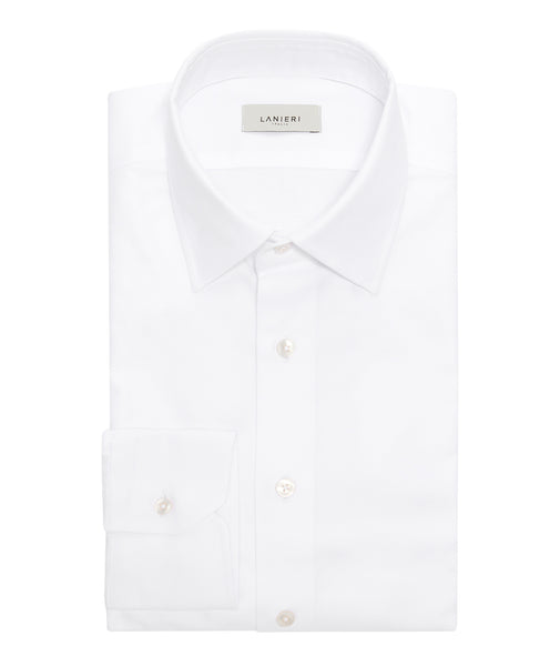 White in Cotton Oxford Men's Tailored Shirt for Ultimate Style
