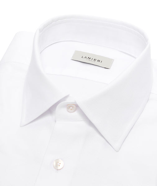 White in Cotton Oxford Men's Tailored Shirt for Ultimate Style
