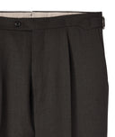Made-to-Measure brown trousers in wool flannel
