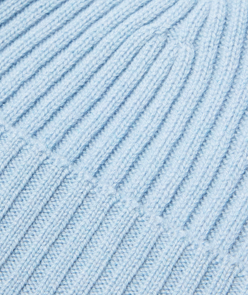 Berretto in cashmere azzurro