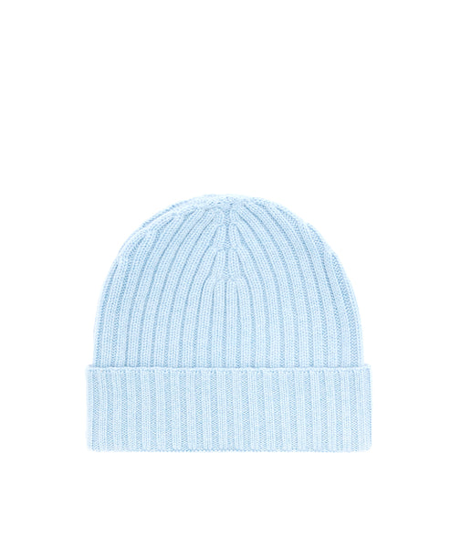 Berretto in cashmere azzurro