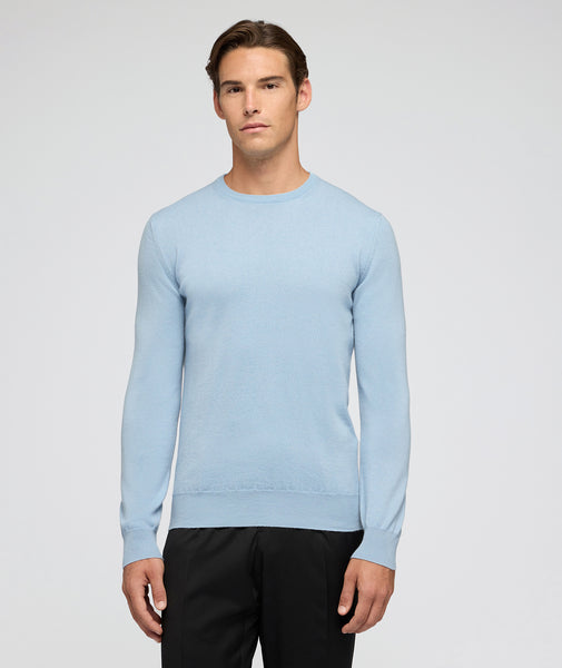 Maglione in cashmere azzurro