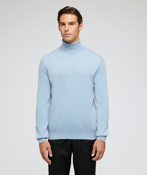Maglione in cashmere azzurro