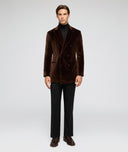 Brown smooth velvet jacket