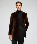 Brown smooth velvet jacket