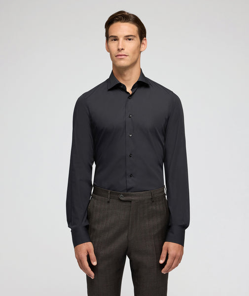 Camicia cerimonia in cotone nera