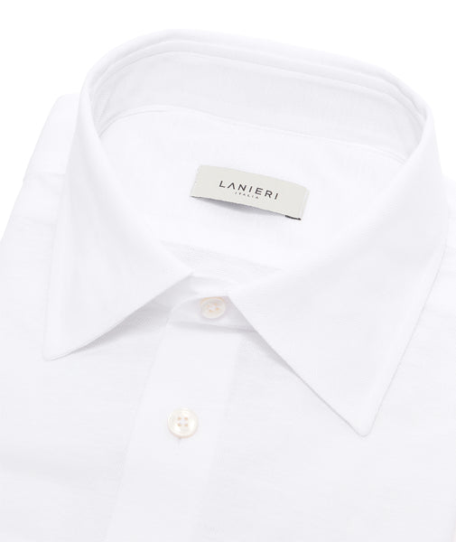Camicia Cotone Bianco Piquet