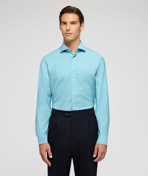 Camicia in lana cashmere azzurra