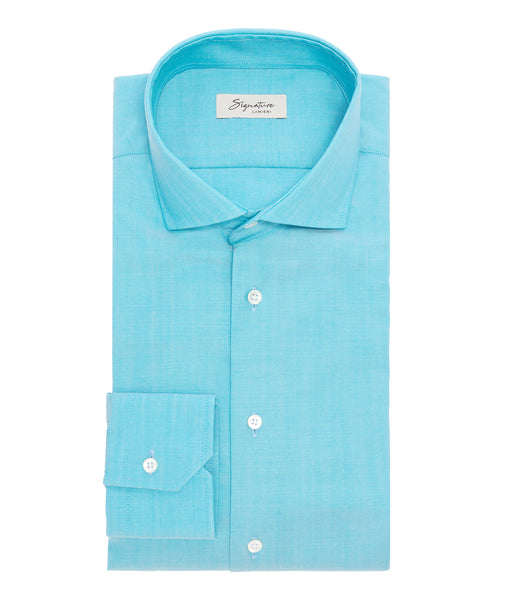 Camicia in lana cashmere azzurra