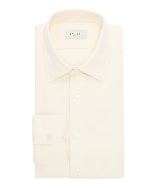 Camicia Flanella Cotone Bianco