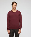 Maglione in cashmere bordeaux