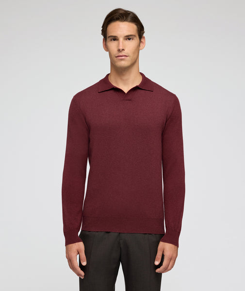 Maglione in cashmere bordeaux