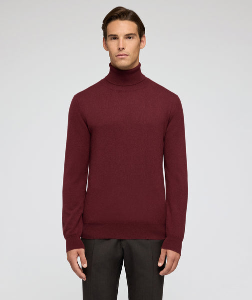 Maglione in cashmere bordeaux