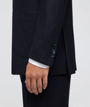 Abito Blu in Twill di Lana Jersely