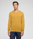 Maglione in cashmere ocra