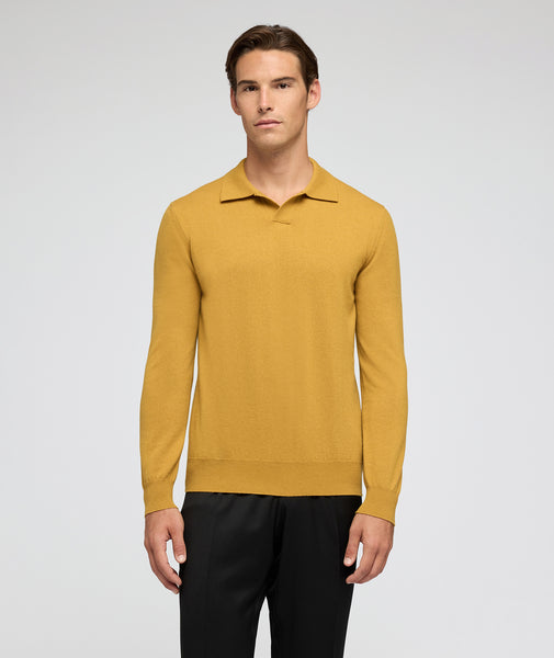 Maglione in cashmere ocra
