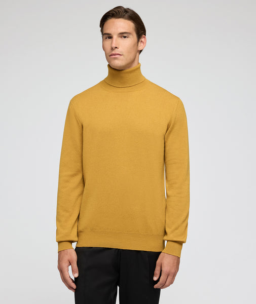 Maglione in cashmere ocra